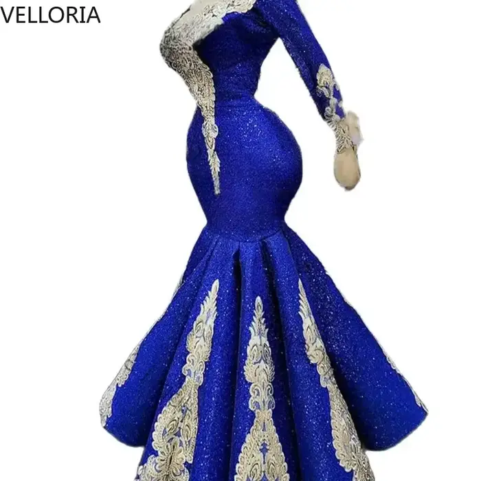 Robe de mariée sirène bleu royal élégante
