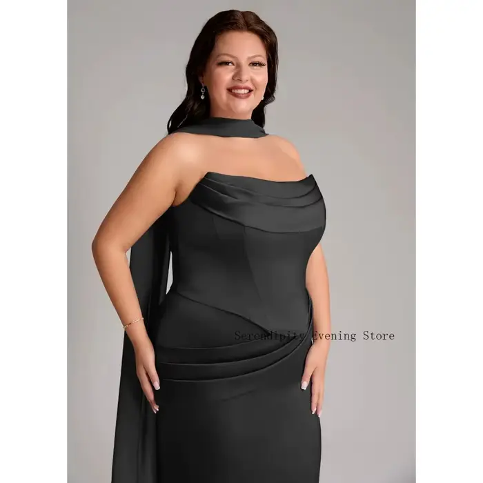 Robes de soirée personnalisées pour mère de la mariée 2026 avec écharpe