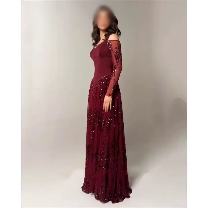 Robe de soirée épaules dénudées polyester pailletée plissée avec soutien-gorge intégré pour femmes soirées officielles mariages galas occasions spéciales