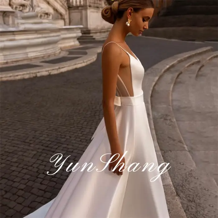 Yunshang-Robes de mariée A-ligne personnalisées