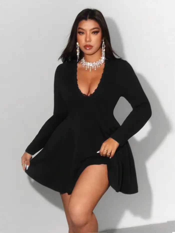 Robe Sexy en dentelle grande taille