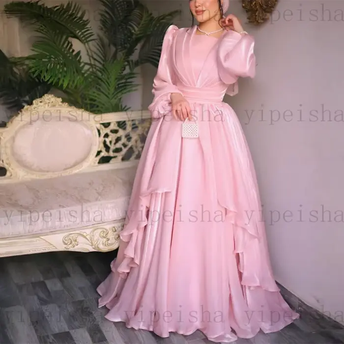 Robe de soirée rose personnalisée
