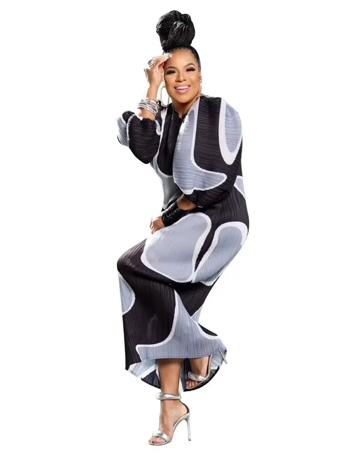 Robe élégante à manches bouffantes pour femmes grandes tailles automne soirée événements spéciaux