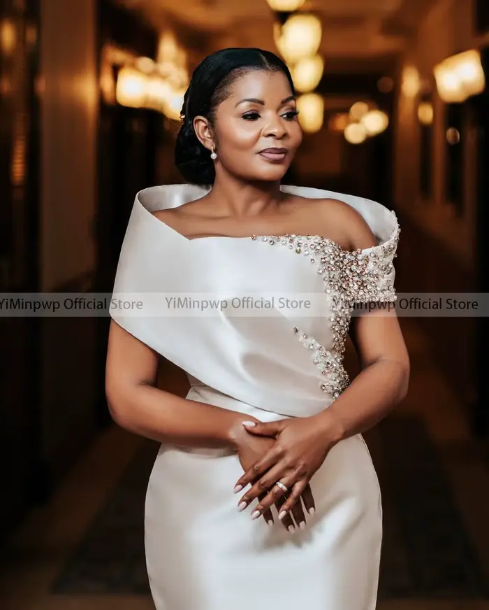 Robes de Soirée en Satin Champagne pour Mère de la Mariée 2026