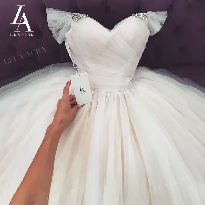 Robe de mariée en cristal romantique