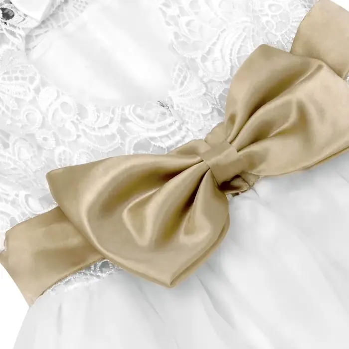 Robe d'été en dentelle blanche pour filles