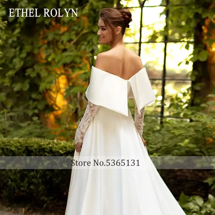ETHEL ROLYN robe de mariée trapèze élégante en Satin chérie princesse