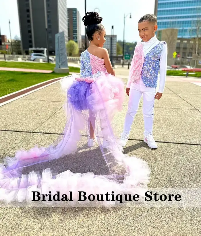 Robe à fleurs de luxe pour filles