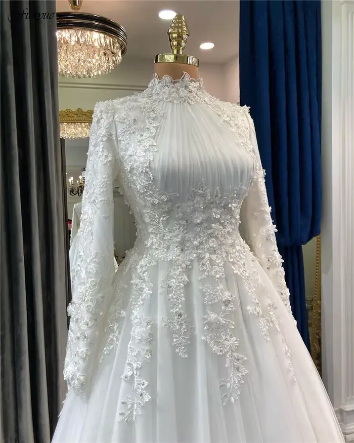 Robe de mariée musulmane élégante personnalisée pour la mariée 2026