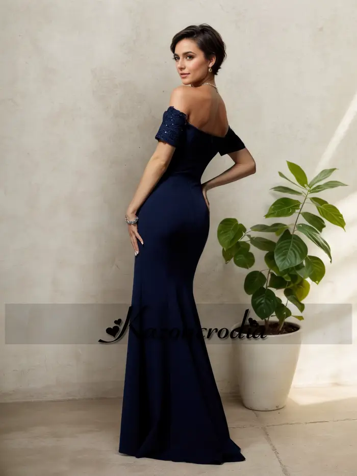 Robe de mère de marié Kazon Glamour avec fente