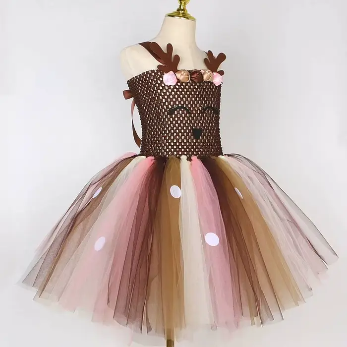 Costumes de cerf de noël pour petites filles