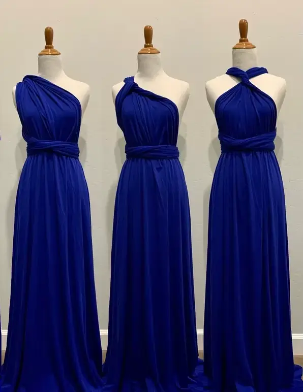 Robe de demoiselle d'honneur bleu Royal