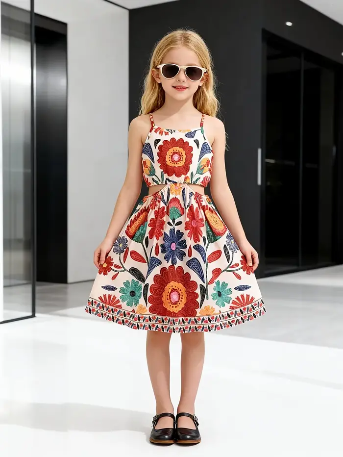 Robe d'été florale tendance pour filles