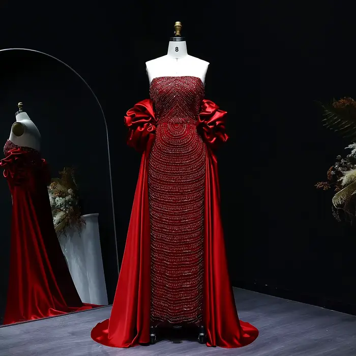 Sharon Said-Robe de soirée de luxe rose poussiéreux arabe pour femme