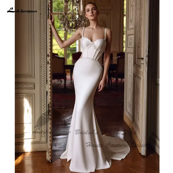 Yanshmigown-Robe de Sirène en Satin Élégante et Sexy pour Femme