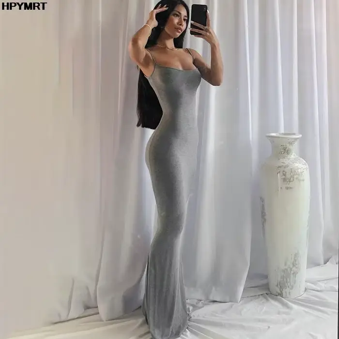 Robe longue en satin dos nu sexy et élégante pour femmes occasions spéciales sorties événements nocturnes Y2K