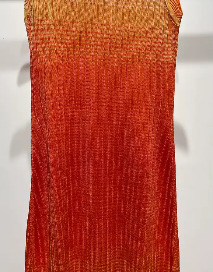 Robe tricotée en coton polyester col rond sans manches pour femme élégante et moderne occasions spéciales