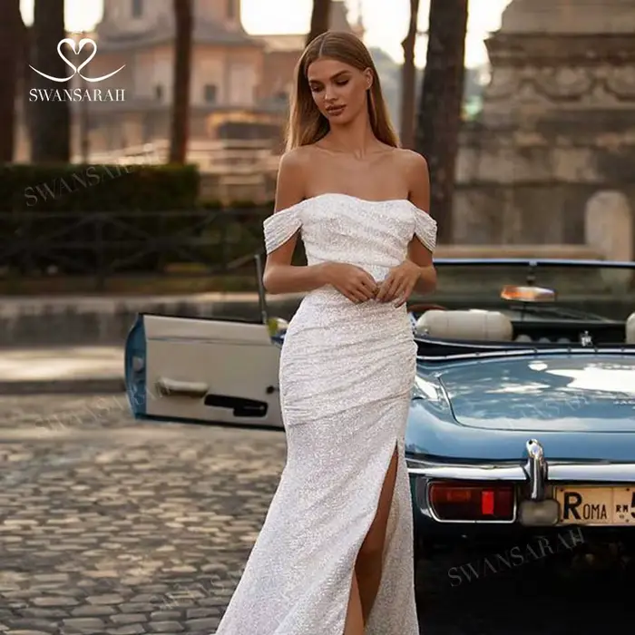 Robe De mariée sirène brillante