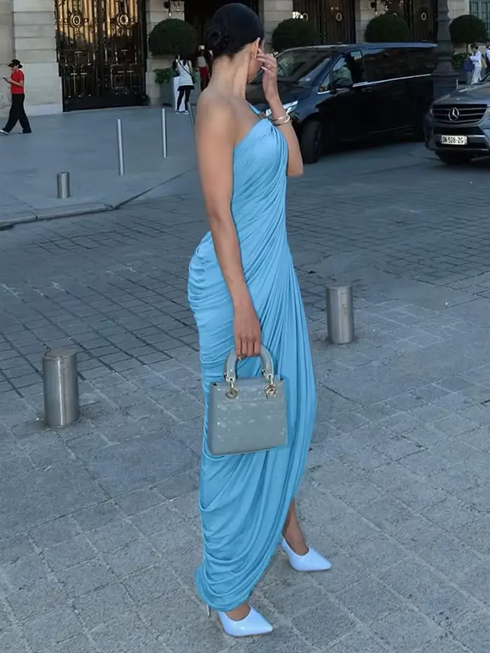 Robe asymétrique Nibber Mode élégante et sexy pour femmes, idéale pour les fêtes d'anniversaire et les sorties nocturnes