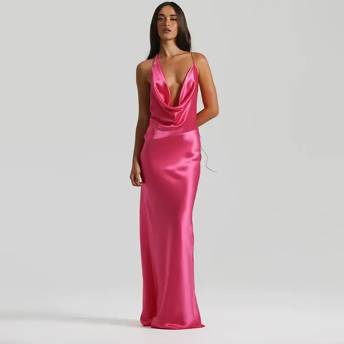 Robe de soirée sexy à décolleté plongeant
