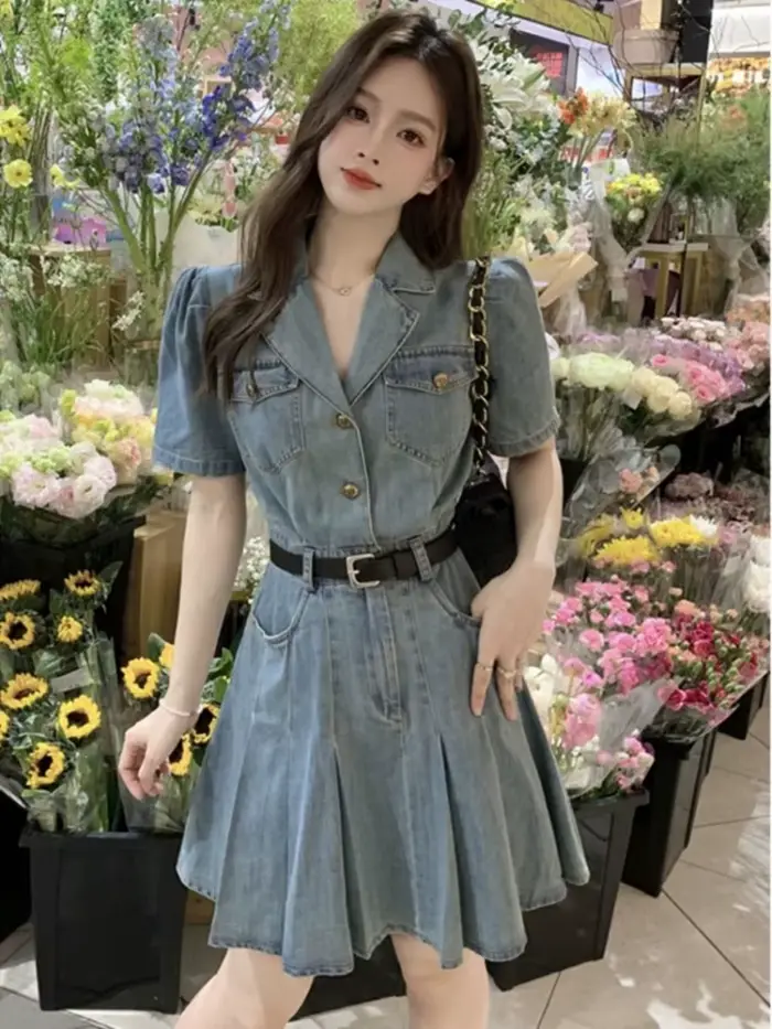 Robe courte pour femmes élégante mini boîte de nuit corset moulante denim mode été 2025 XXL vêtements pour femmes courbes occassions spéciales