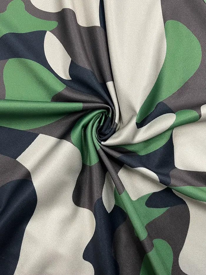 Robe longue d'été moulante pour femme à imprimé camouflage