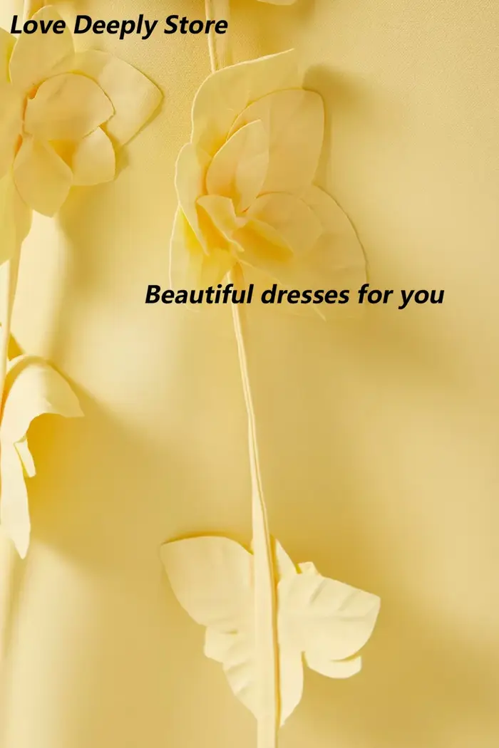 Robe de soirée jaune personnalisée