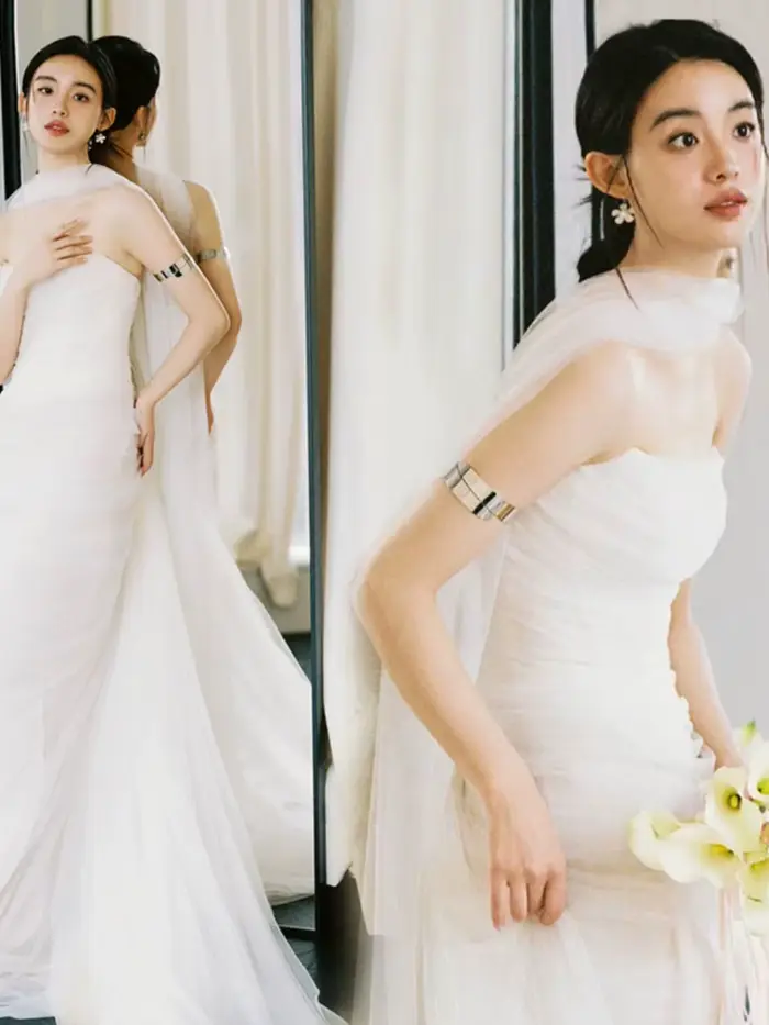 Robe de mariée légère sans bretelles