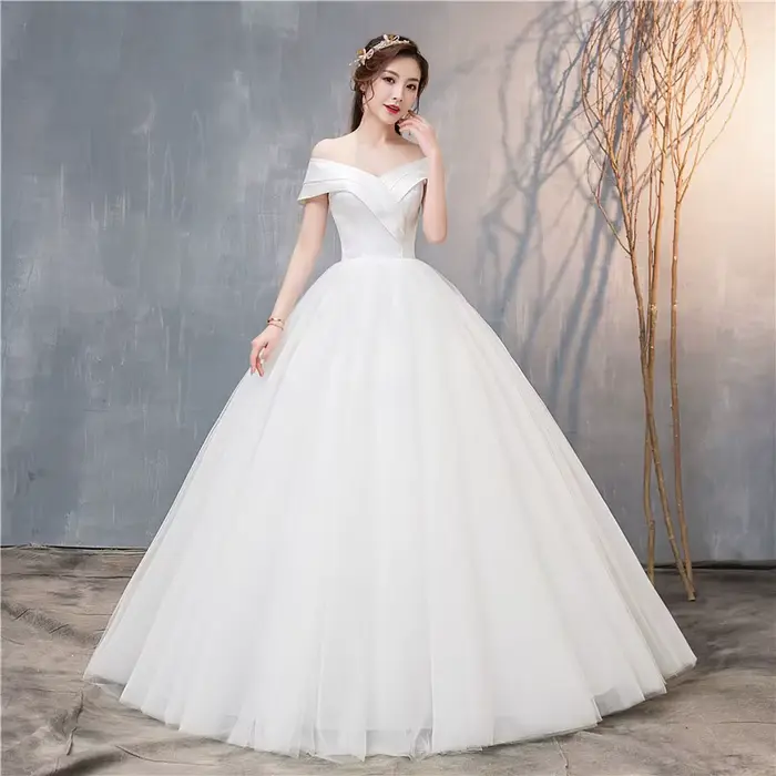 Robe de mariée en Satin brillant