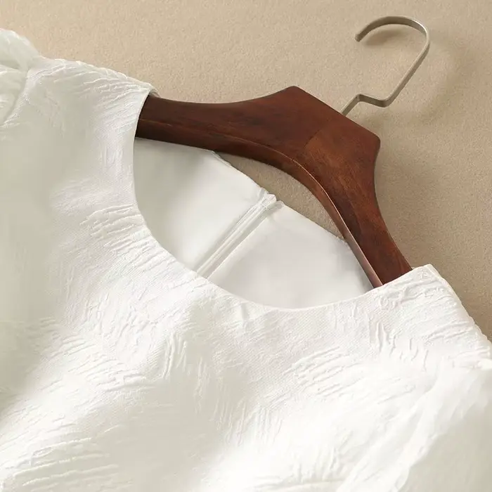 Robe de bureau Beige élégante pour femmes, col rond, ligne a, nœud à lacets, manches courtes, mi-mollet, vêtements pour femmes, mode 2026