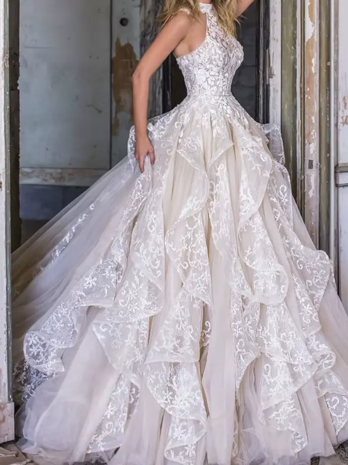 Robe de mariée romantique en dentelle