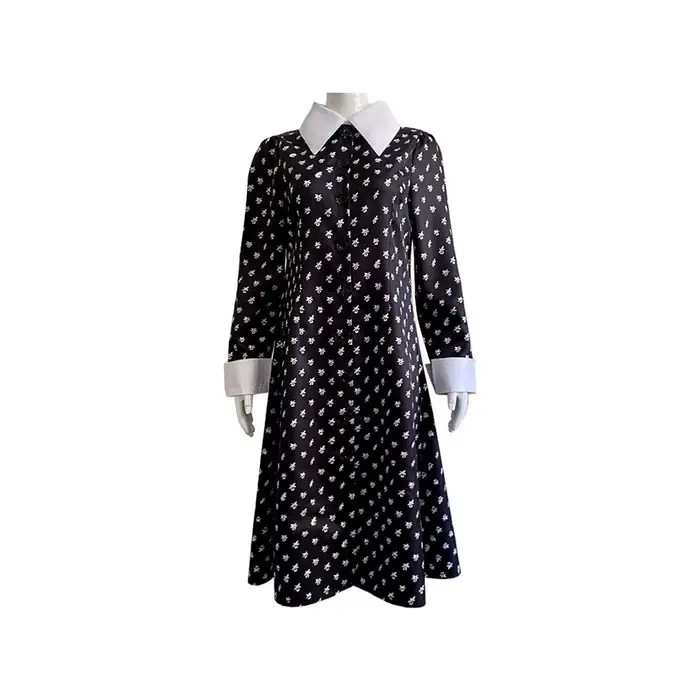 Robe de carnaval florale noire pour femme vampire gothique centralisé jeu de rôle GelHalloween nouve