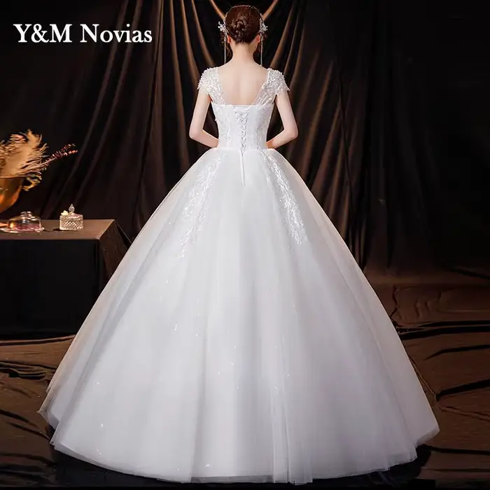 Robe de mariée en Tulle ivoire blanc cassé