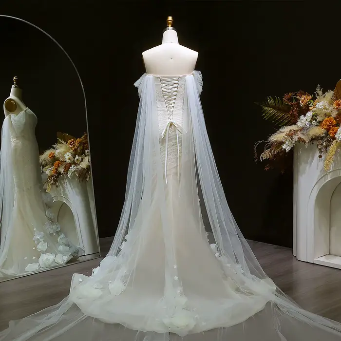 Robes de mariée élégantes Sheer Fairy pour femmes