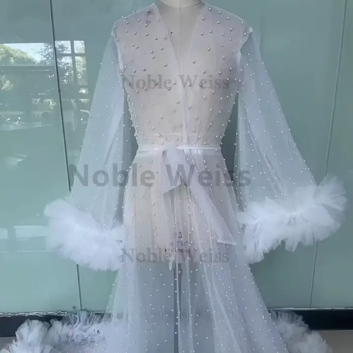 Robe de mariée à volants