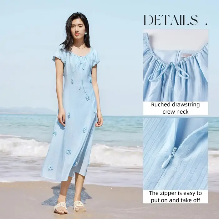 SENTUBILA Robe midi de vacances pour femme