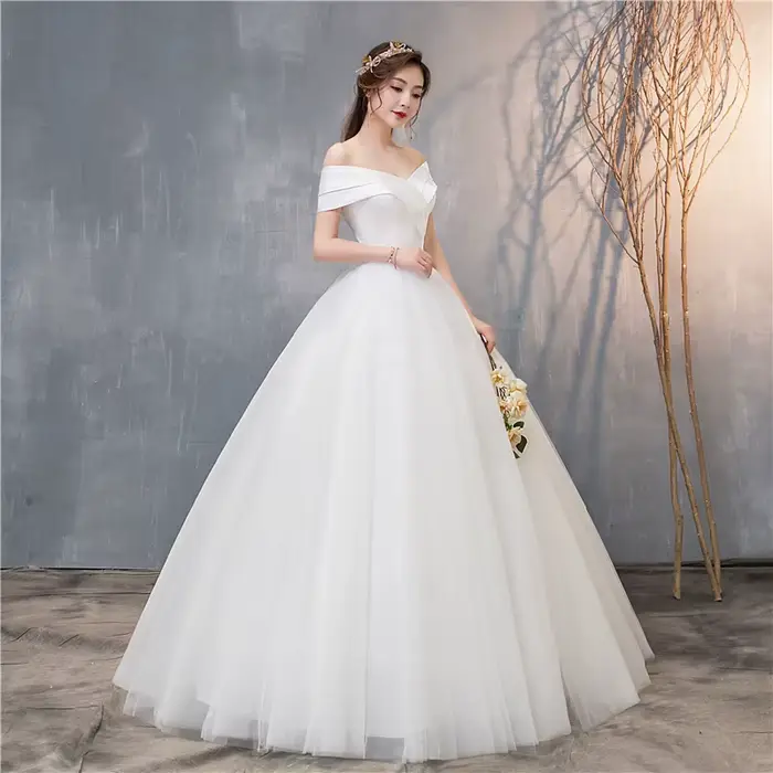 Robe de mariée en Satin brillant