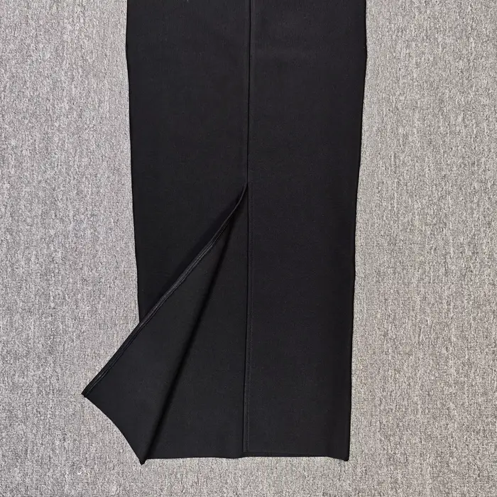 Robe noire élégante pour femme asymétrique à une épaule ornée de strass brillants pour soirée cocktail et soirée de gala