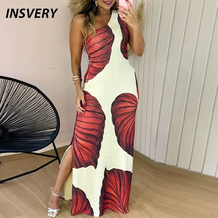 Robe longue élégante sans manches pour femmes