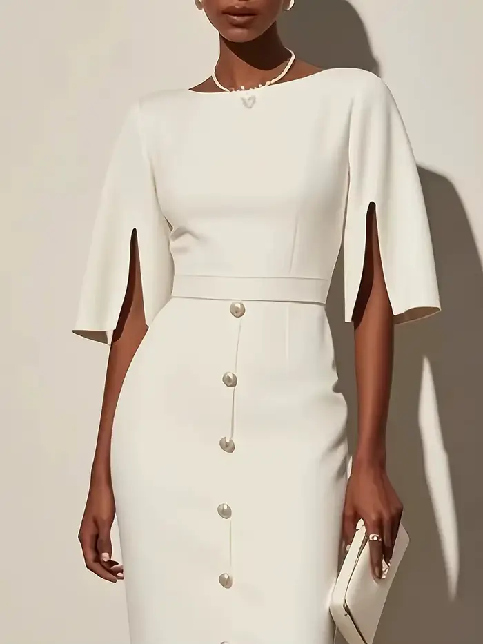 Robe fourreau midi moulante élégante pour femme