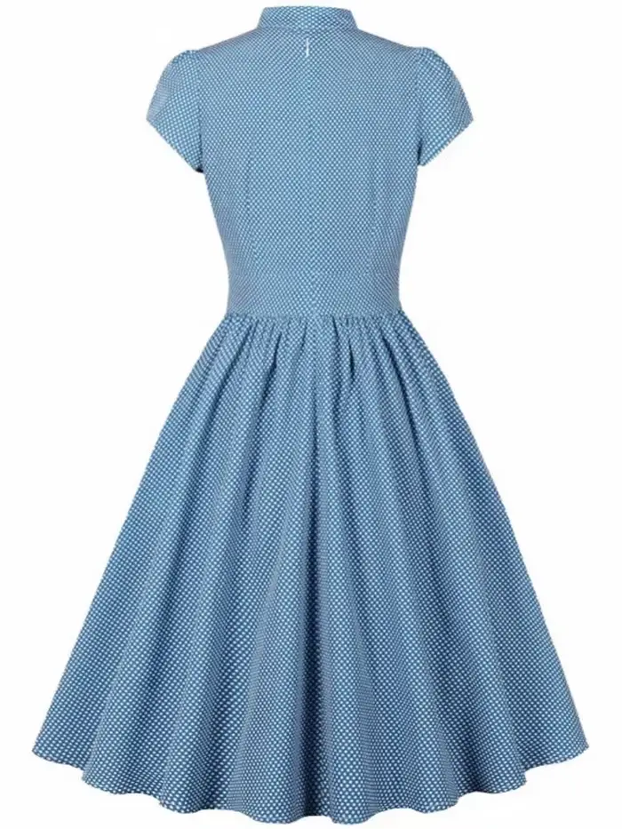 Robe de soirée rétro Pin Up à manches courtes pour femmes
