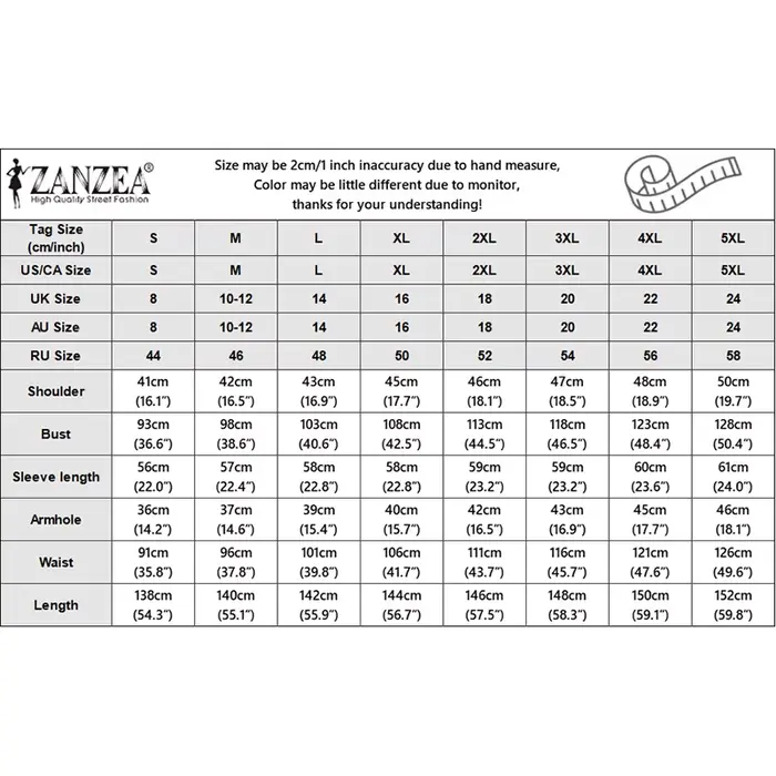 ZANZEA Robe Abaya décontractée à pois imprimés pour femme