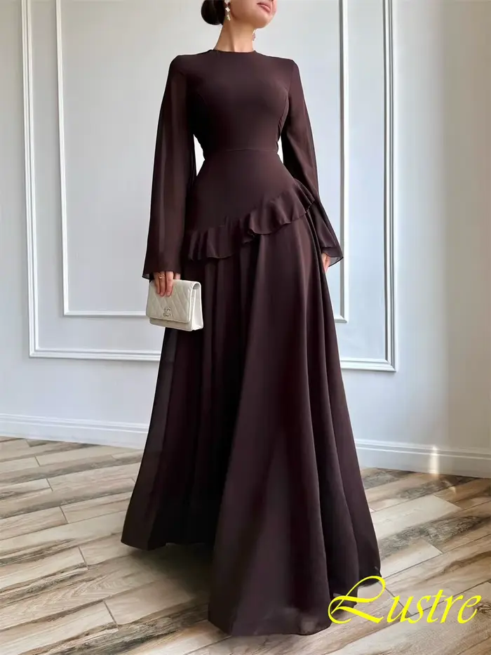 Robe de soirée en mousseline de soie personnalisable pour femmes occassions spéciales soirée mariage soirée officielle formal evening wedding party formal prom
