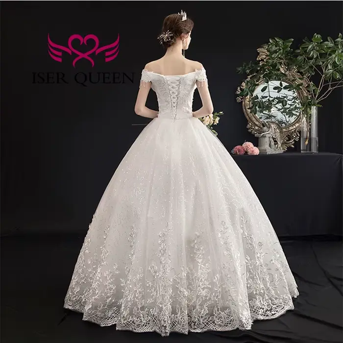Robes de mariée personnalisées en Tulle à paillettes brillantes