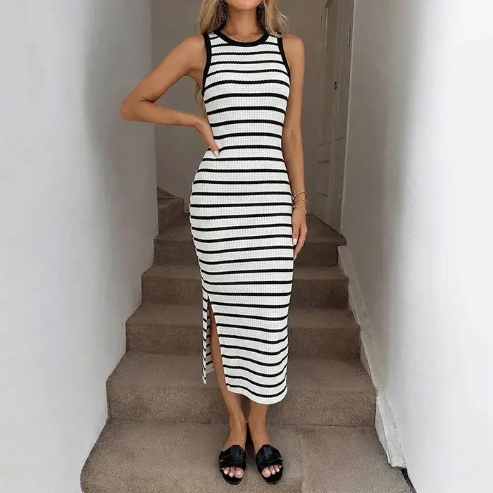 Robe sans manches style chemisier