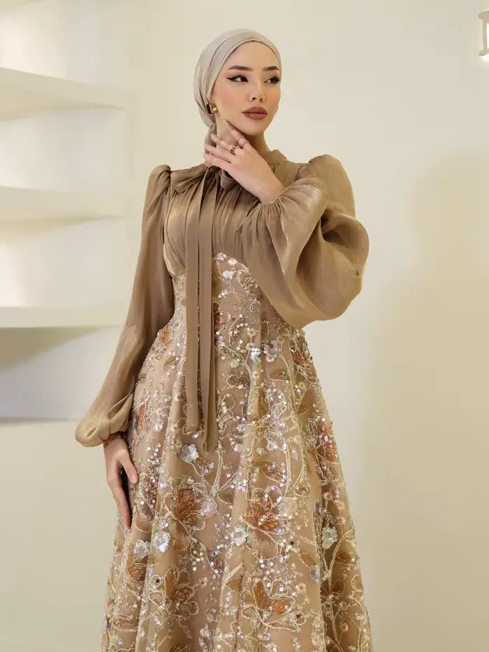 Robe de soirée islamique personnalisée pour femmes