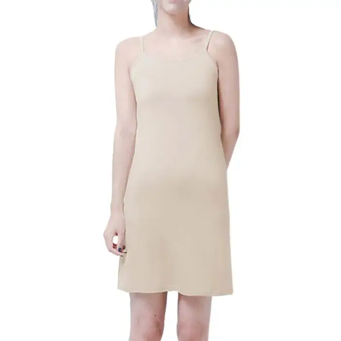 Jupon adapté aux jupes courtes pour femmes, robe moulante unie, service à domicile, chemise de nuit à bretelles, jupe de fond, sac de hanche