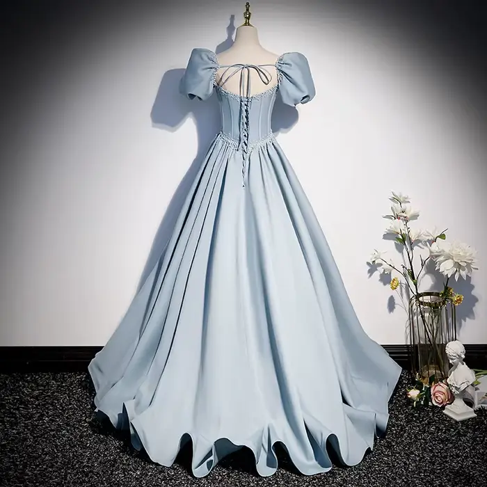 Robe longue Nowsaa en polyester avec style Y2K pour femmes, silhouette élégante, décolleté en V, pour soirées et occasions professionnelles