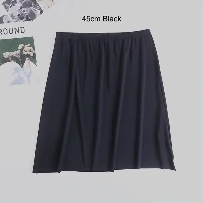 Jupon coloré pour fille, sous-robe de sécurité en soie glacée, longue et mi-longue