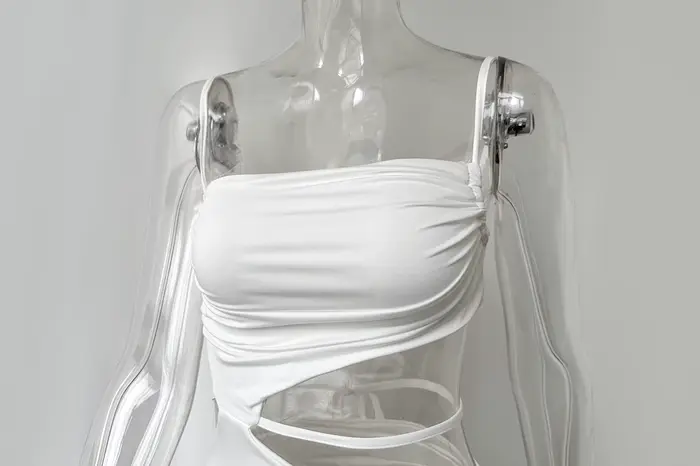 Robe d'été sans manches pour femmes, style fendu, silhouette élégante, coupe régulière, pour les vacances, le club et les fêtes